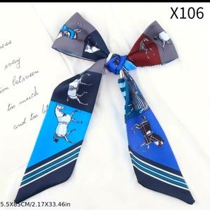 🐎NWT- Purse Twilly: Blue & Grey Horse Print 🐎